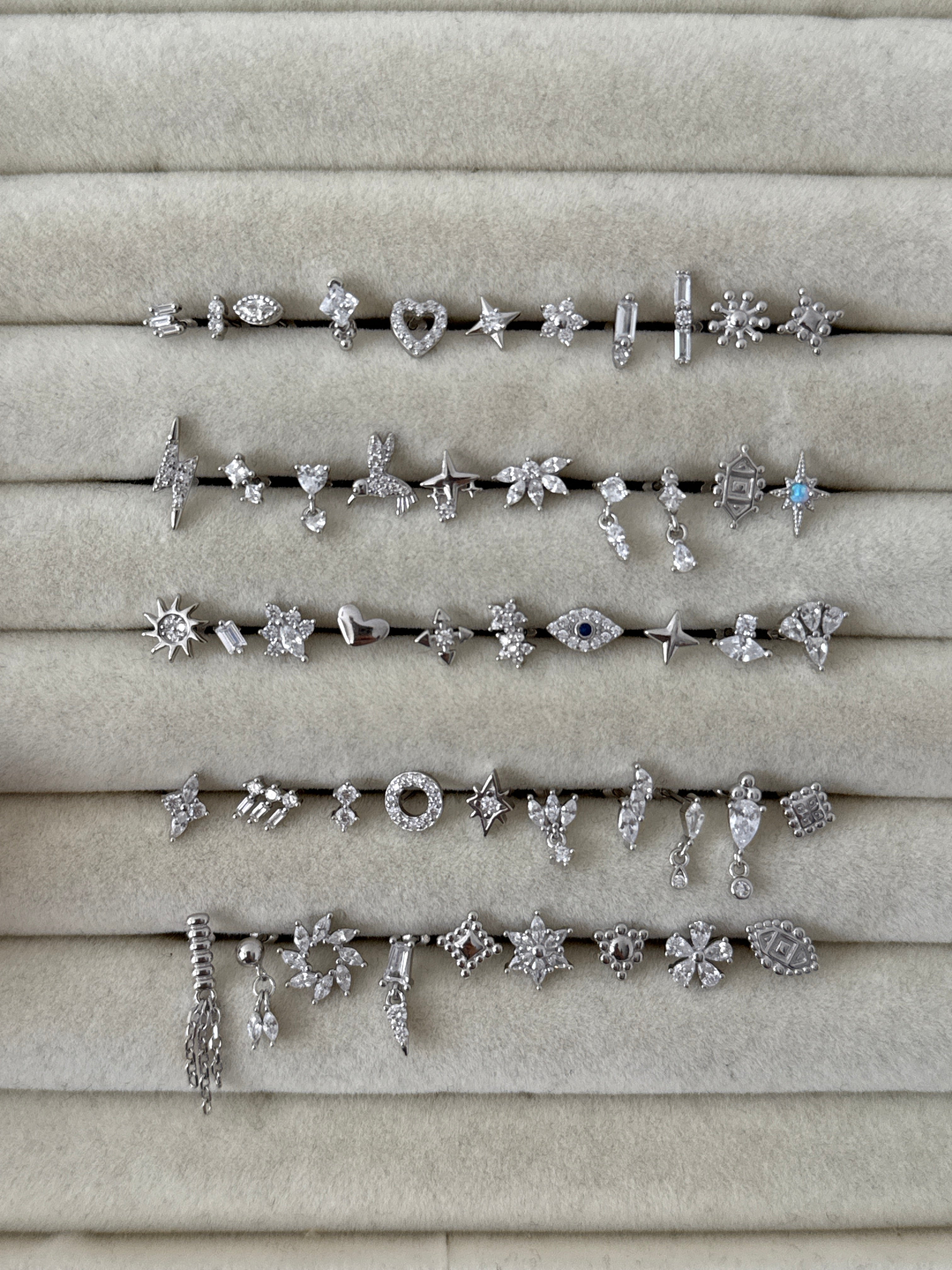 925 gümüş kalın baget piercing