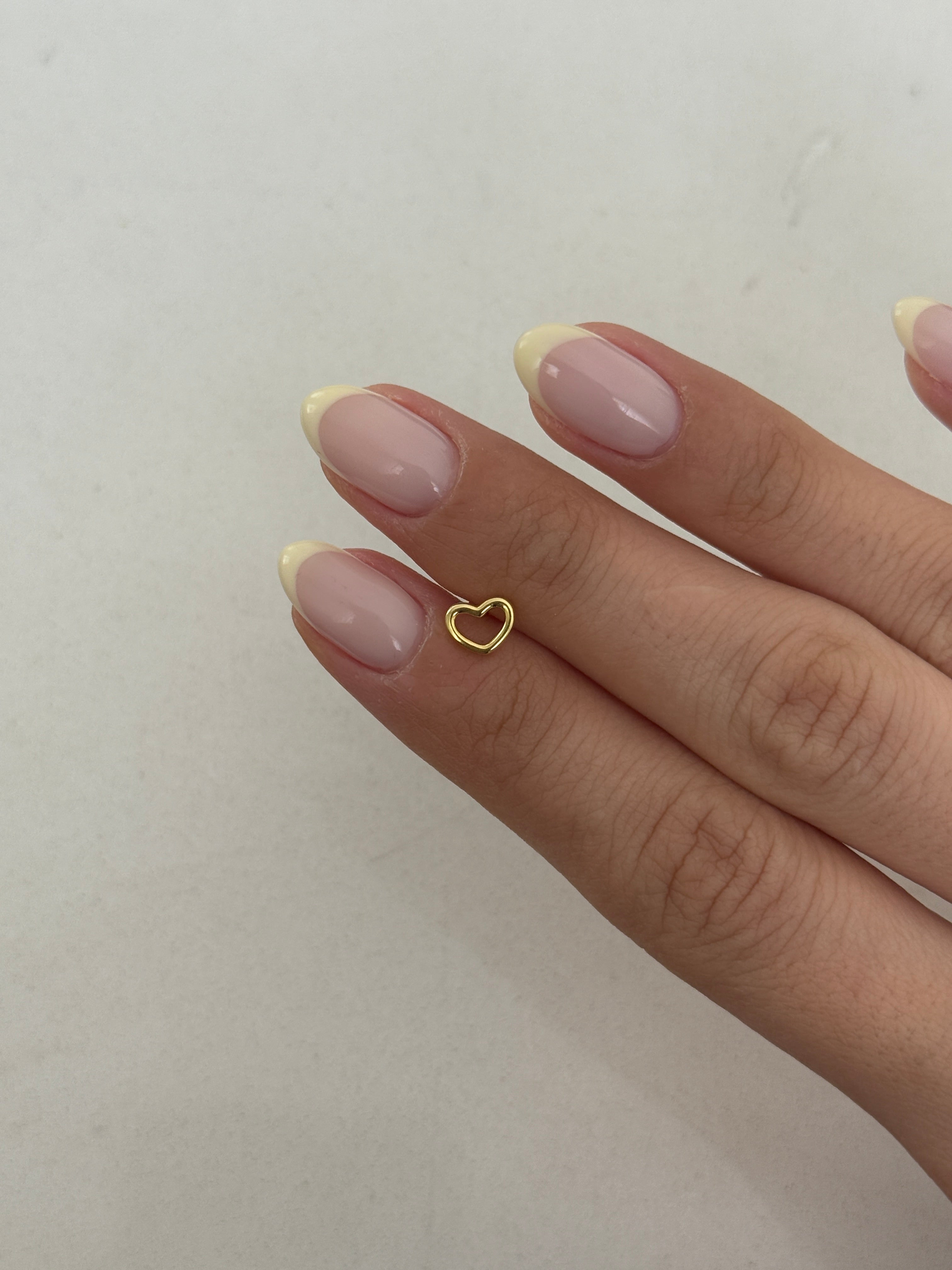 925 gümüş | boş kalp piercing