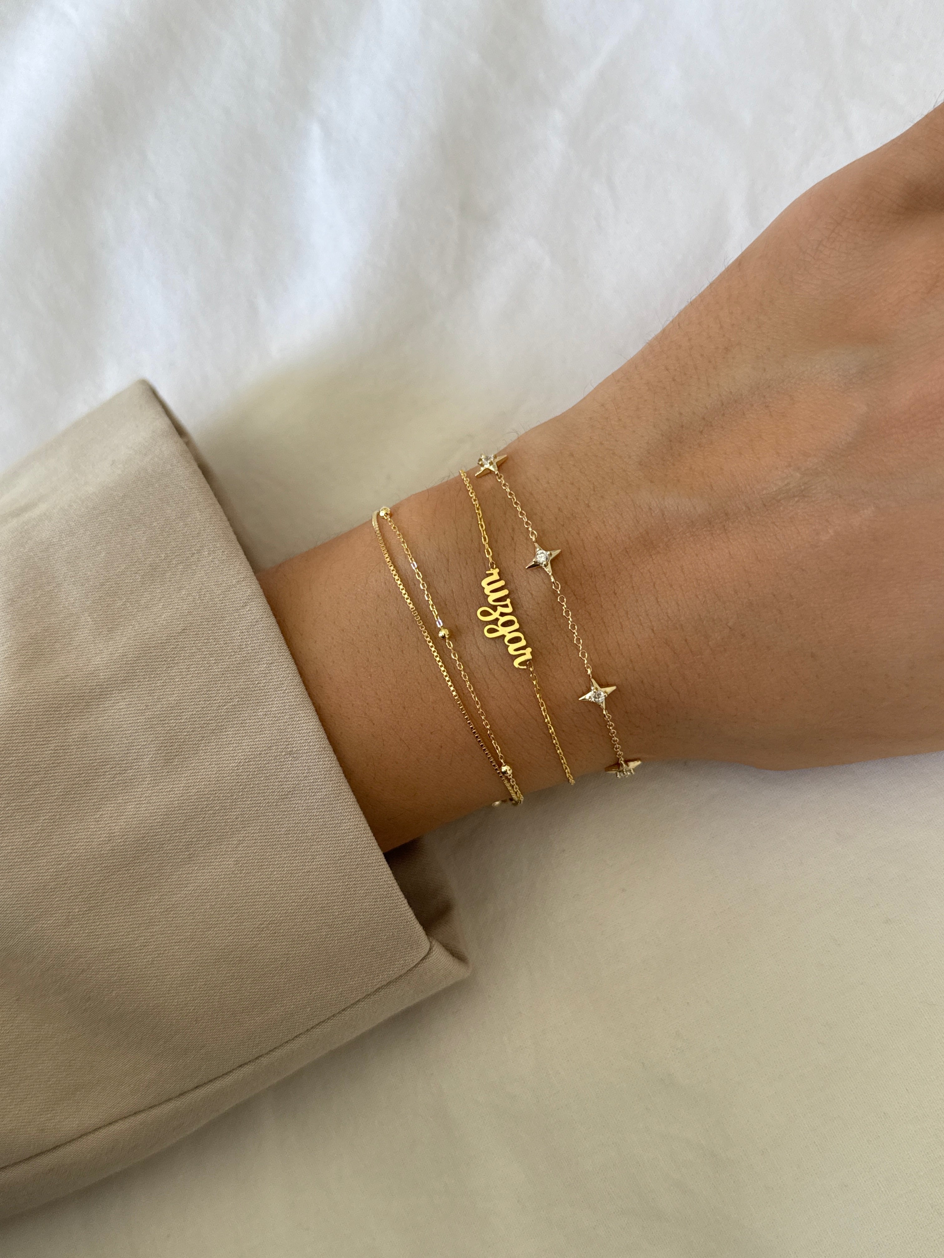 925 gümüş basic kutup yıldızı bileklik