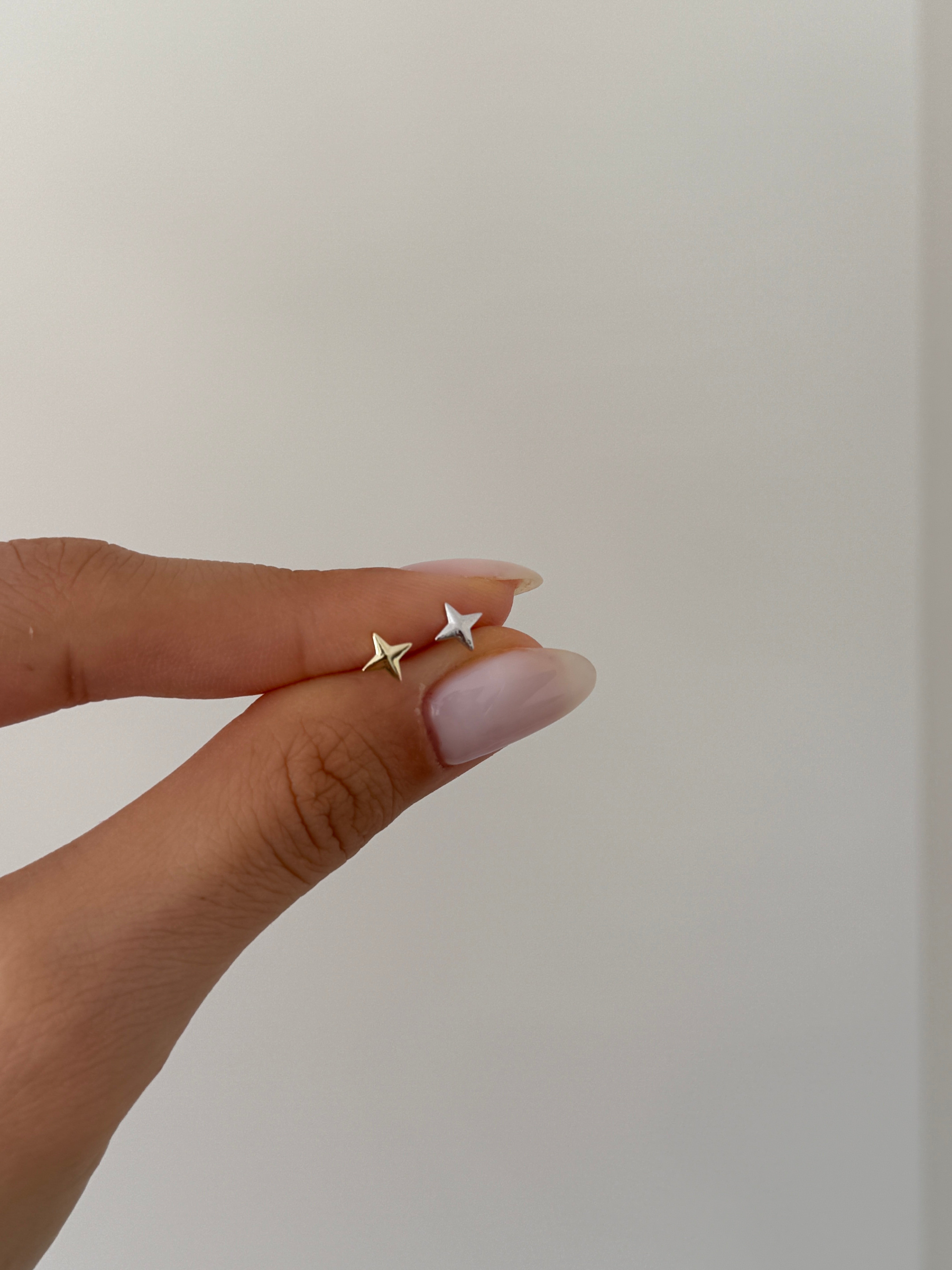 925 gümüş basic yıldız piercing