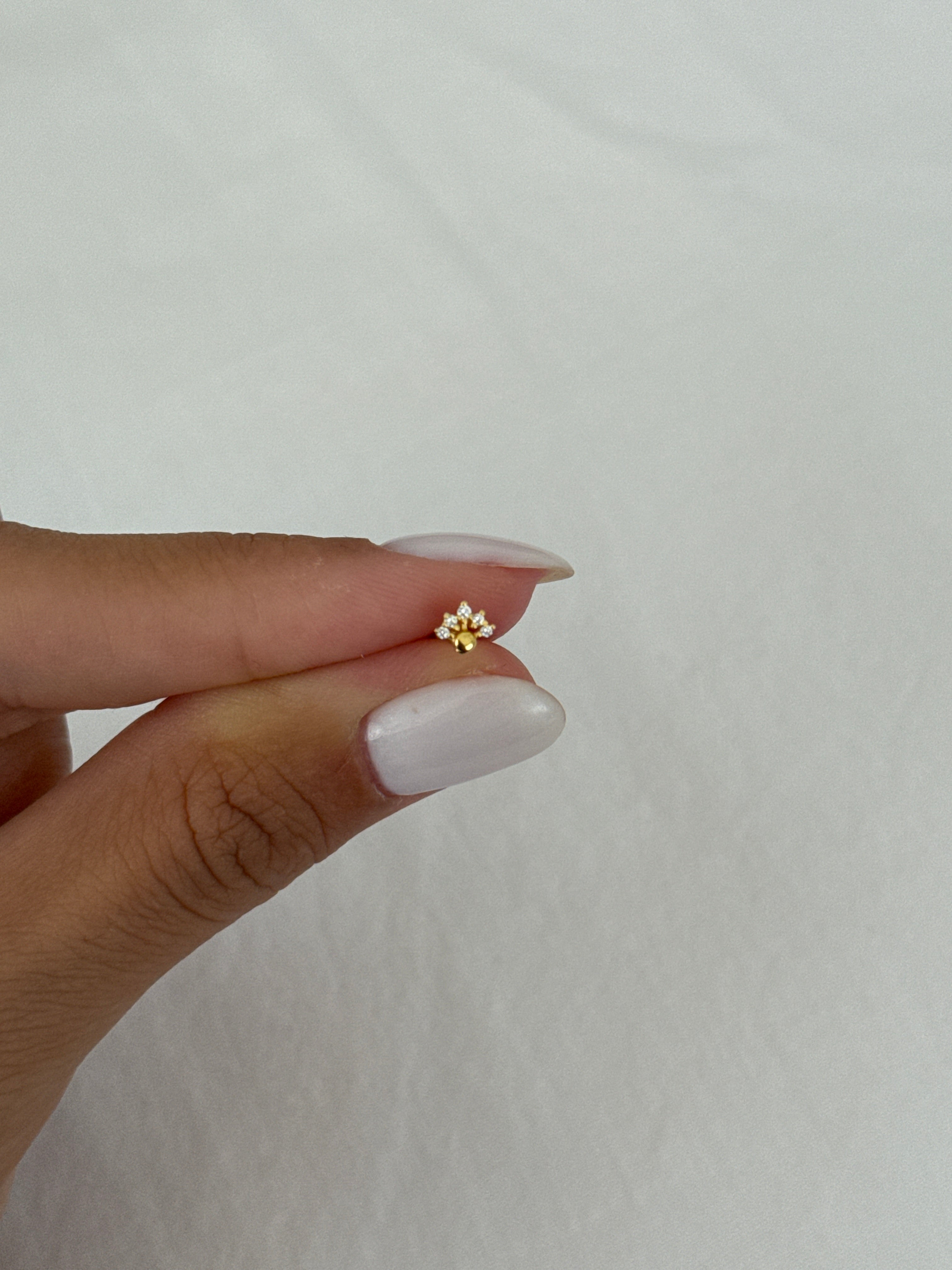 925 gümüş | minimal taş figür piercing