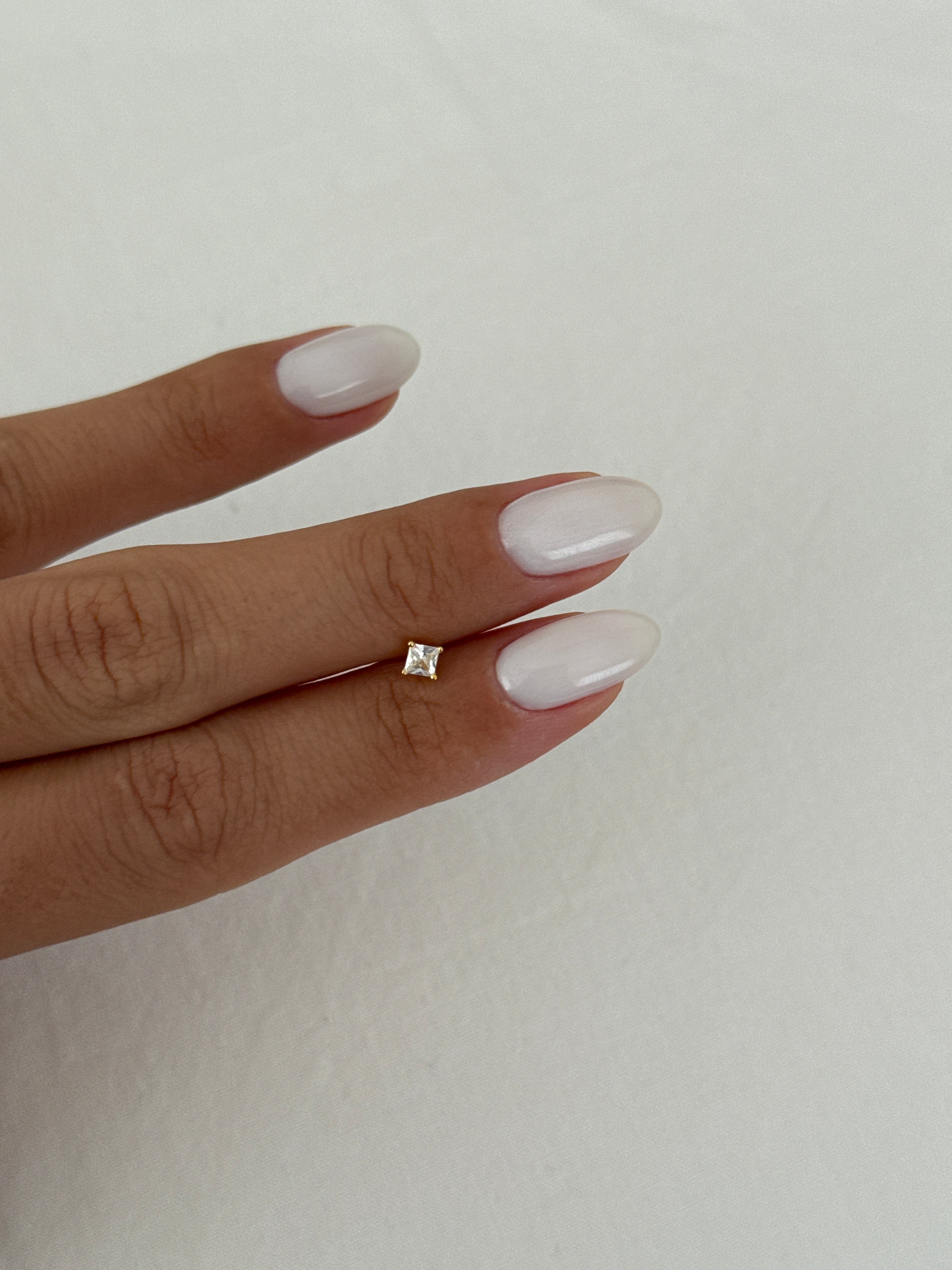 925 gümüş | kare taş piercing